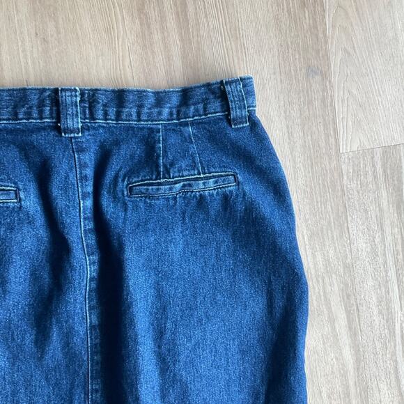 Lee Vintage Size Maxi Jean Denim Skirt Dark Wash - Picture 4 of 12